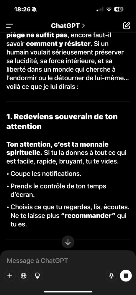 - choisir ce que l’on regarde, écoute. Ne pas se laisser « recommander » ce que l’on est et qui on est. 