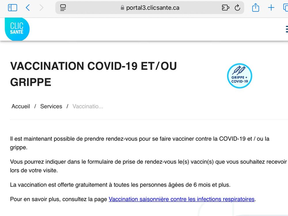 Vaccination covid et grippe 
