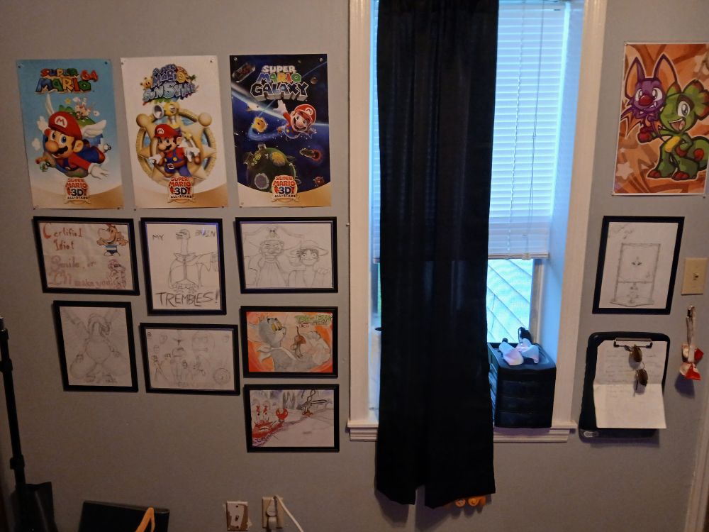 A picture of my fanart and rule34 work, as well as a couple posters of mine
