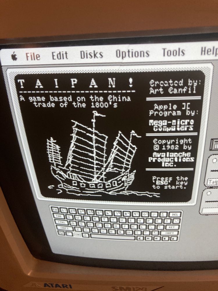 Atari ST emulating a Macintosh emulating an Apple ][.