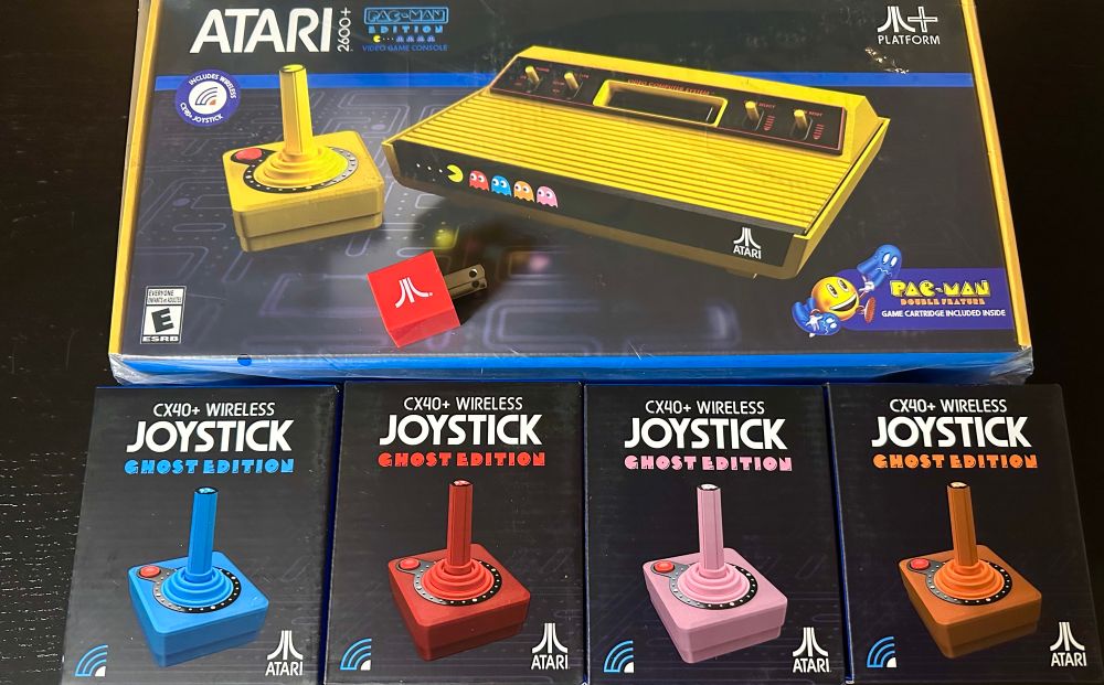 Atari 2600+ PAC-MAN Edition and the Ghost CX-40 Joysticks