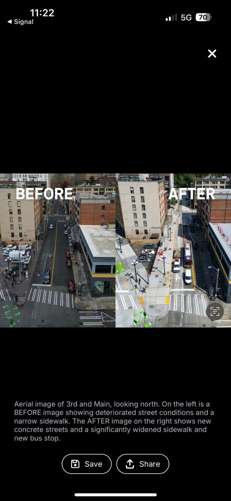 New street and new sidewalk 