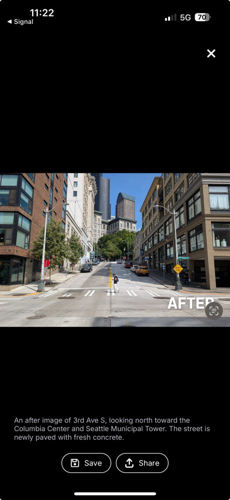 Newly paved street 