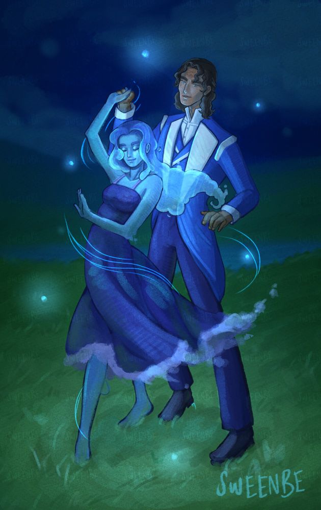 Scene from The Stormlight Archive, book 5 Wind and Truth by Brandon Sanderson, chapter 52. Starring Kaladin and Syl. Dancing a kata, where Syl transforms into a woman and Kaladin spins her around herself. Both dancing with the wind.