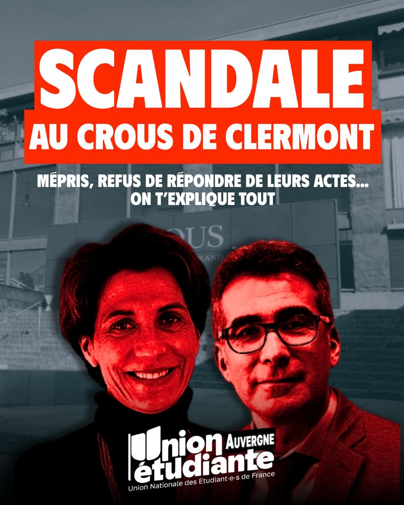 Scandale au Crous de Clermont !
Mépris, refus de répondre de leurs actes... On t'explique tout