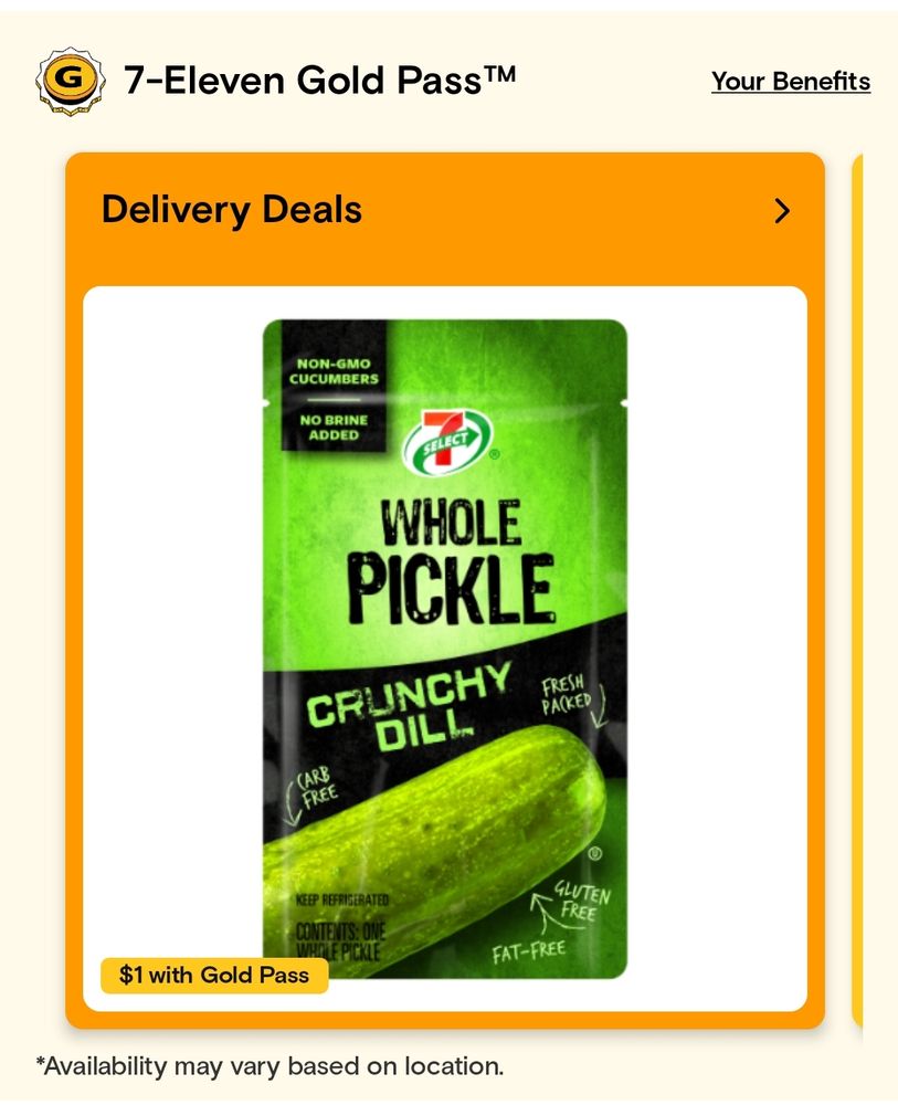 Pickle for delivery