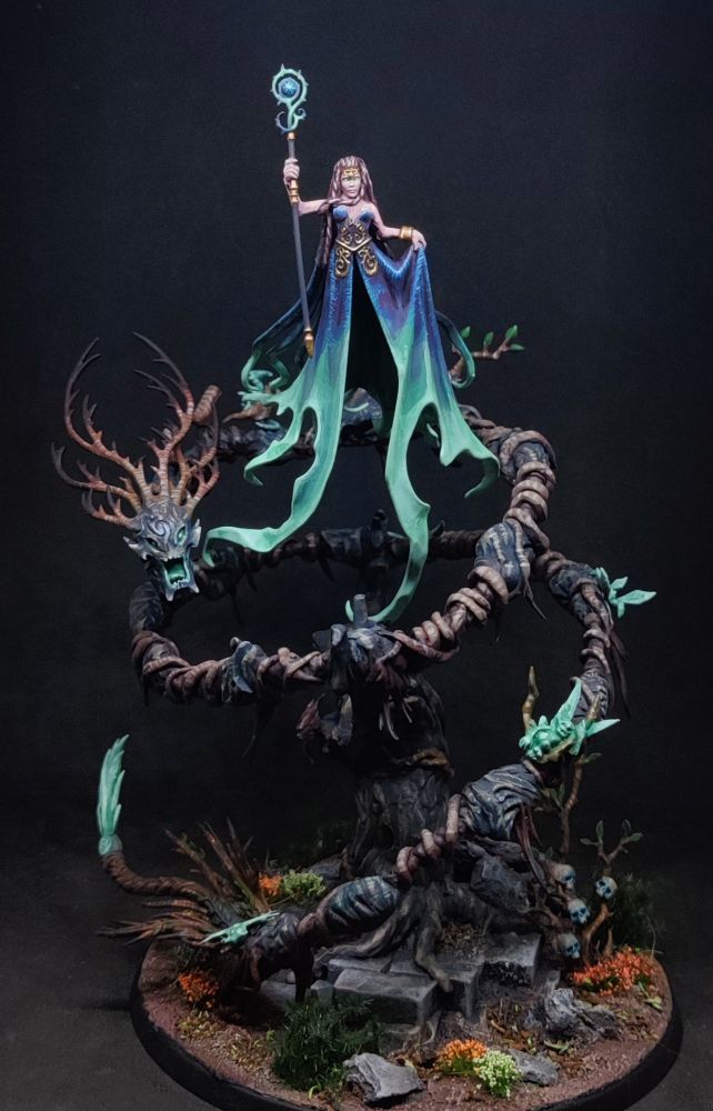 The Lady. Ethereal deity carrying a thornstaff, protected by the same Incarnate. Counts as Ionus.