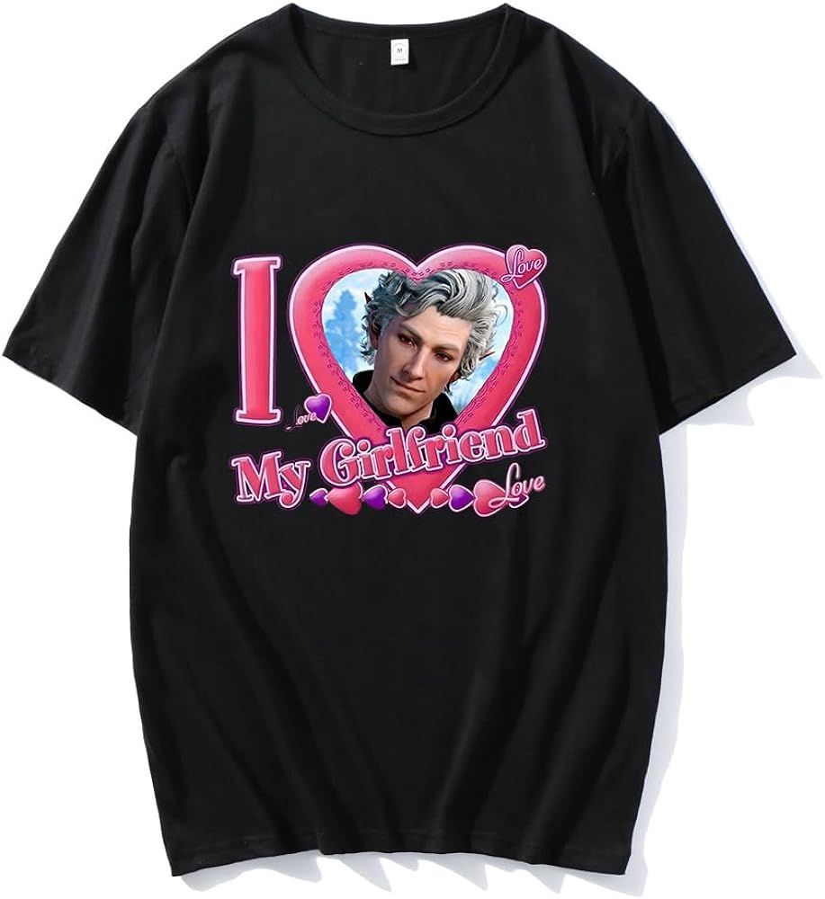 Tshirt d'Astarion avec écrit i love my girlfriend.