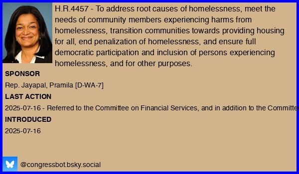 To address root causes of homelessness, meet the needs of community members experiencing harms from homelessness, transition communities towards providing housing for all, end penalization of homelessness, and ensure full democratic participation and inclusion of persons experiencing homelessness, and for other purposes.