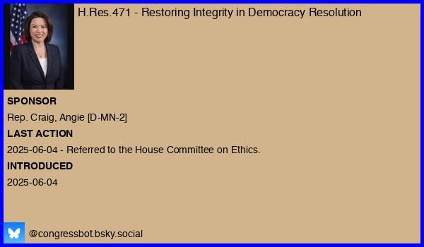 Restoring Integrity in Democracy Resolution