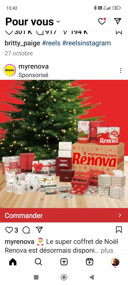 Coffret de Noël avec du PQ dedans