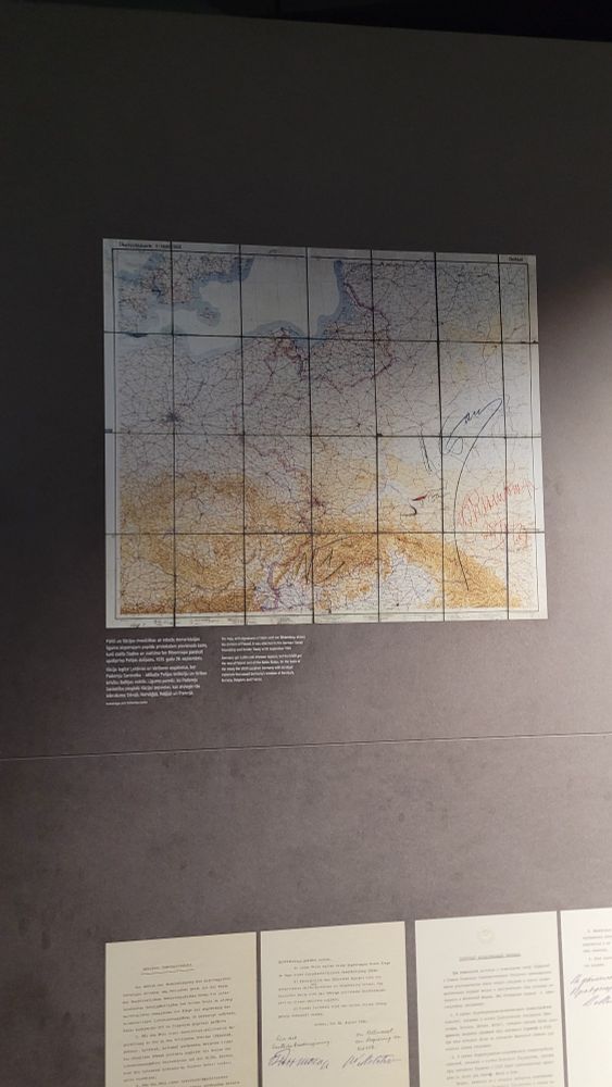 Signerad karta från Molotov- Ribbentrop pakten