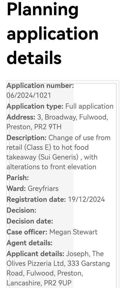 Planning application details 06/2024/1021