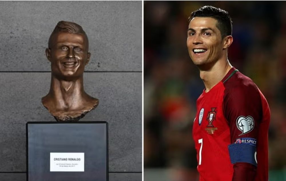 Cristiano Ronaldo bust looks nothing like him.