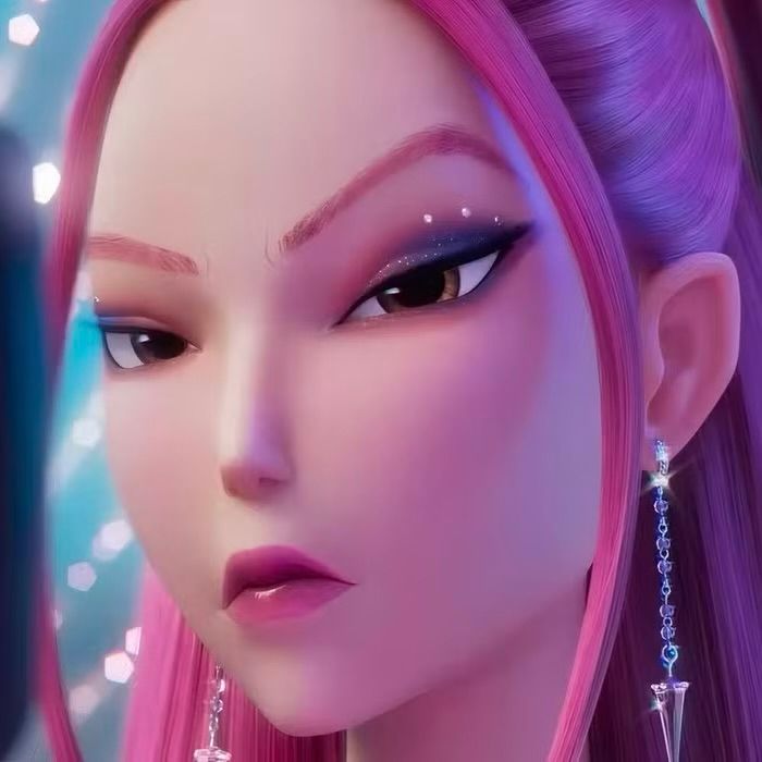 A close up of Mira from Kpop Demon Hunters.
