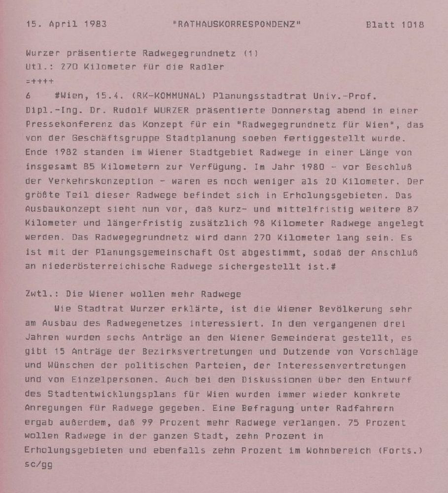 Rathauskorrespondenz vom 15.4.1983

Quelle: Rathaus-Korrespondenz : PID ; rk-aktuell / Stadt Wien
https://digital.wienbibliothek.at/wbrobv/periodical/titleinfo/3019919