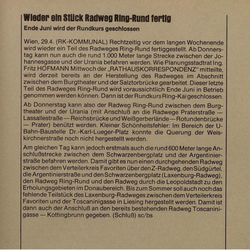 Rathauskorrespondenz vom 29.4.1987

Quelle: Rathaus-Korrespondenz : PID ; rk-aktuell / Stadt Wien
https://digital.wienbibliothek.at/wbrobv/periodical/titleinfo/3019919