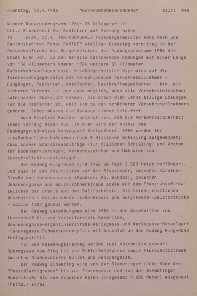Rathauskorrespondenz vom 22.4.1986

Quelle: Rathaus-Korrespondenz : PID ; rk-aktuell / Stadt Wien
https://digital.wienbibliothek.at/wbrobv/periodical/titleinfo/3019919
