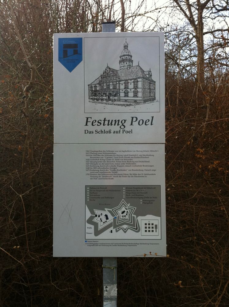 Eine Karte der Festung Poel.