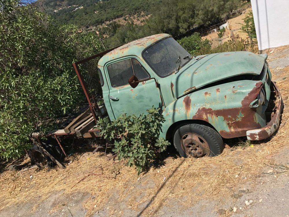 Und ein alter pickup truck....