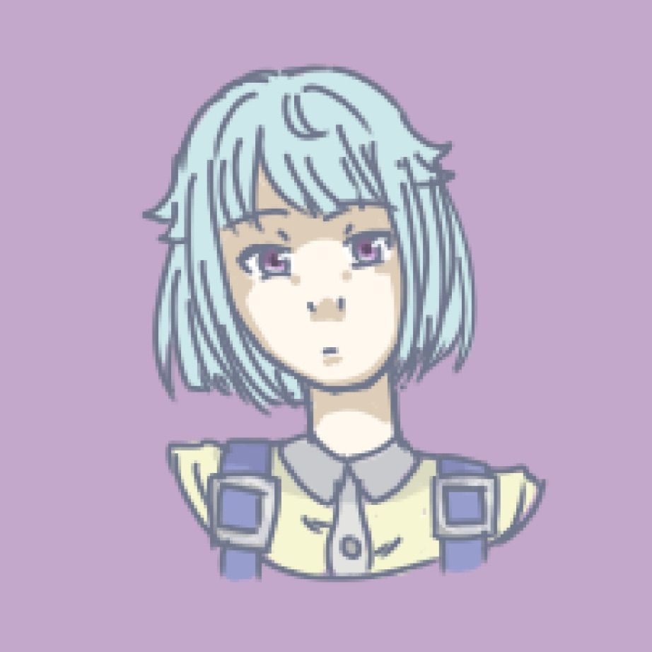 digital doodle of hajime shino from enstars looking at the camera looking perplexed