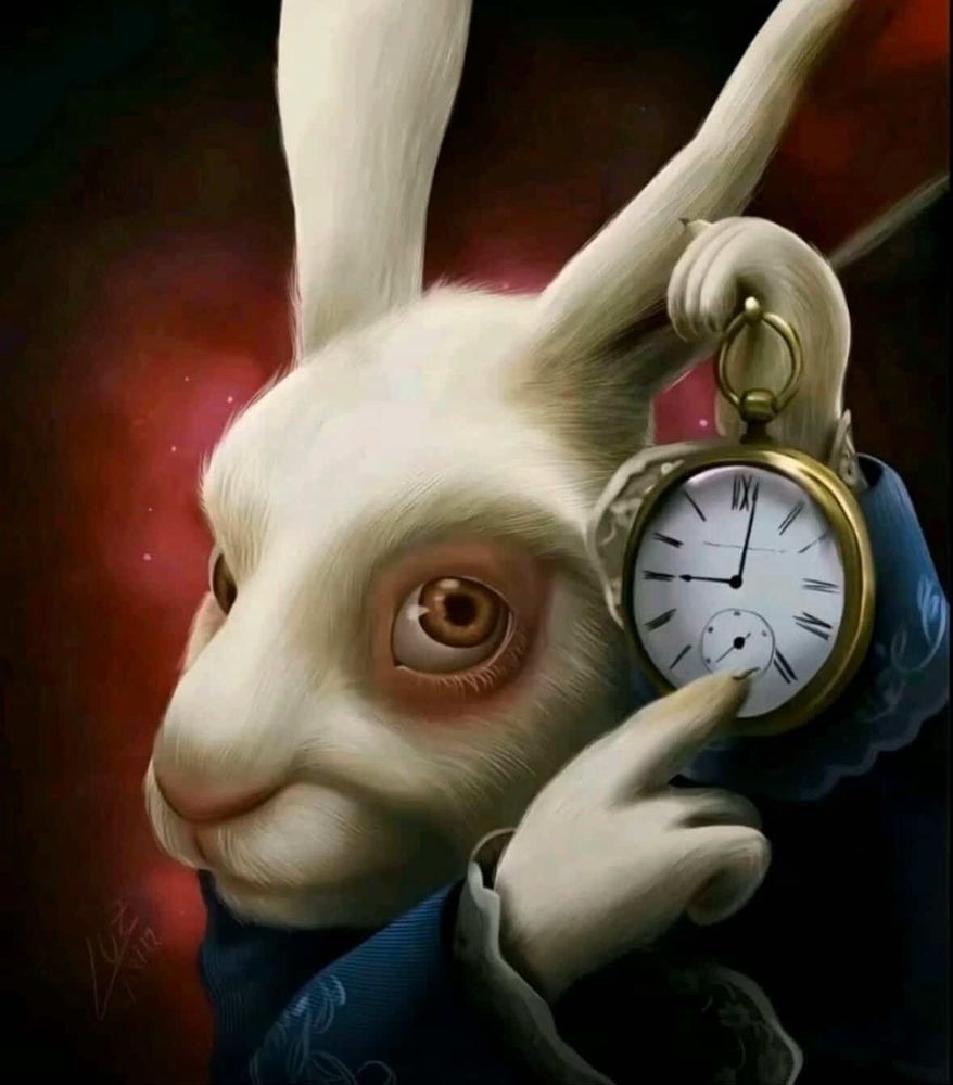 the rabbit holding a clock meme