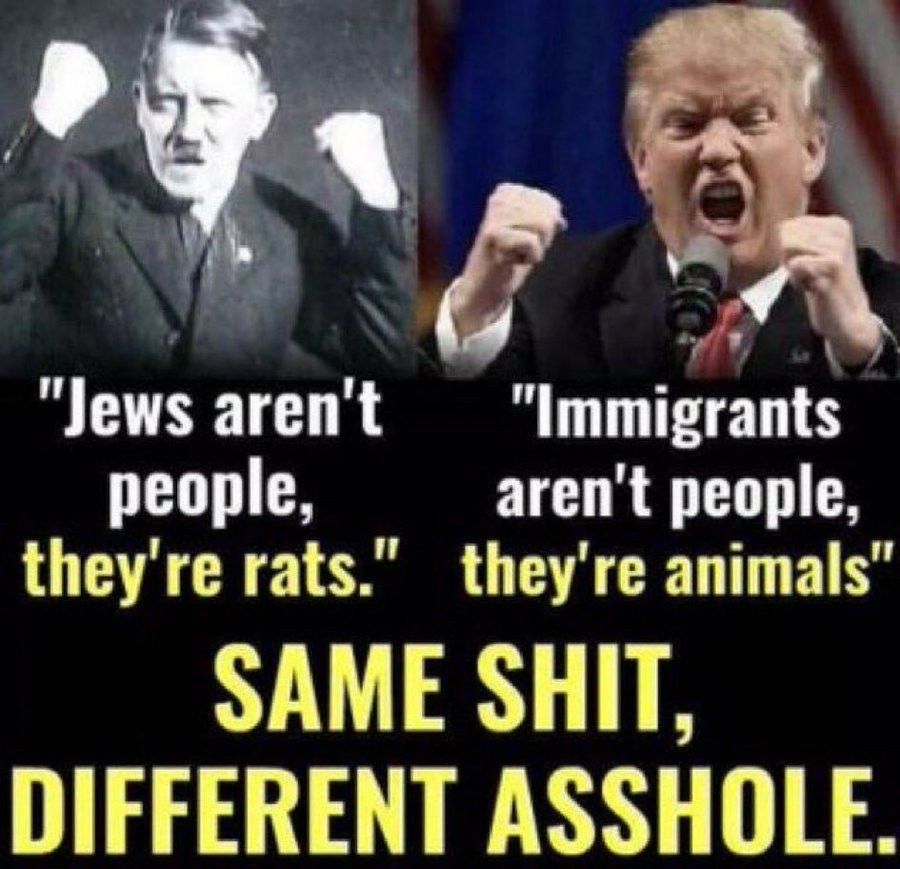 Adolf Hitler and Donald Trump express similar sentiments toward the "other"
