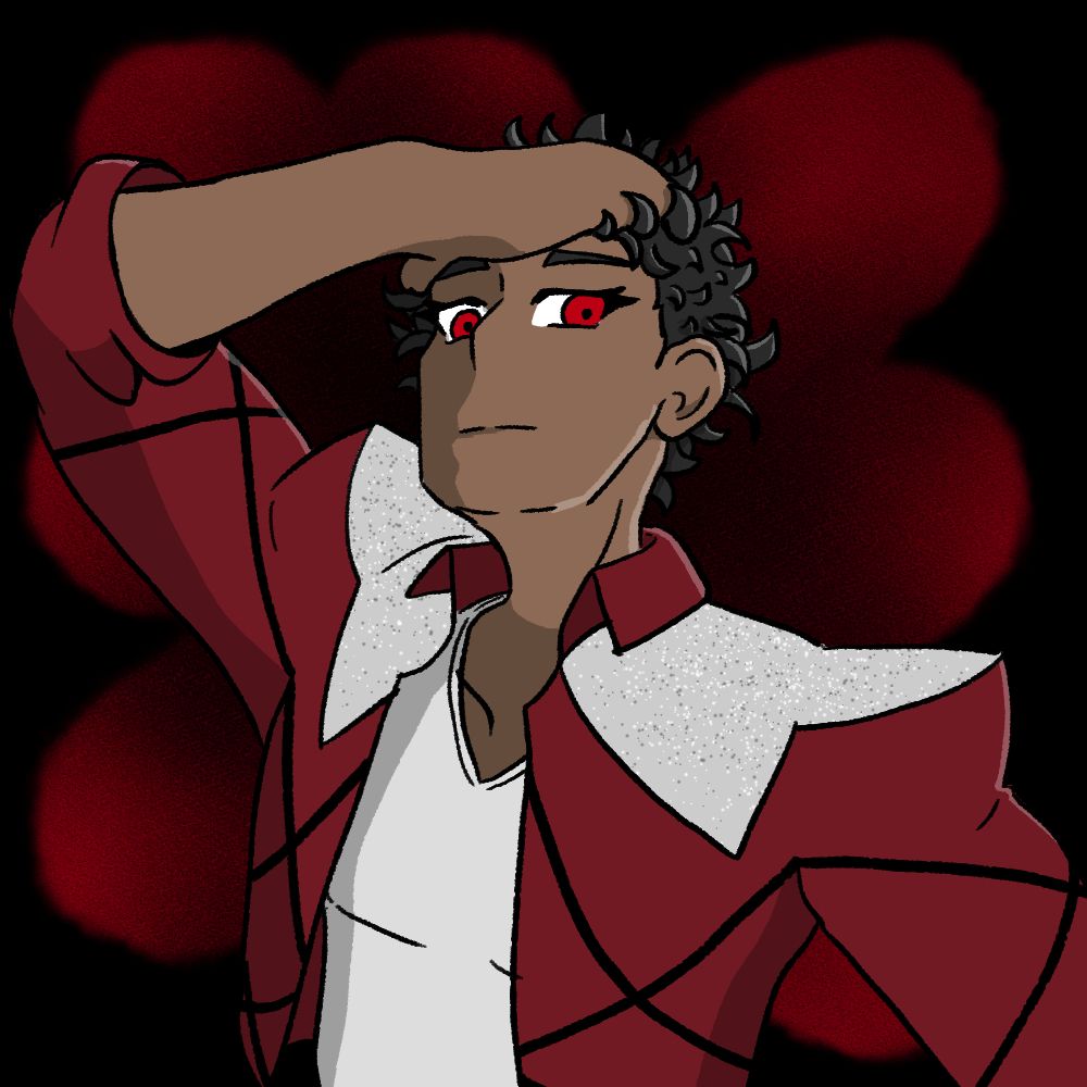 Stake Draumir, Dhampir, Bard, College of Steel
His design is a combine of Michael Jackson and Guido Mista from Jojo Bizarred Adventure.
-Mainly he is just Michael Jackson both body and clothes. Only clothes patter from Guido Mista were used to mix thing up.
PC : @anakaivish.bsky.social 