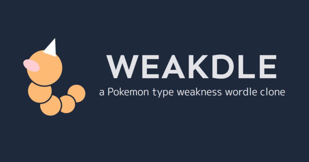 Weakdle - a Pokemon type weakness wordle clone