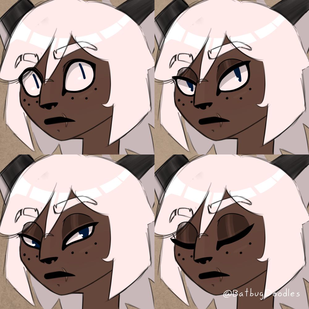 A'Mirah with normal white sclera and slit pupils