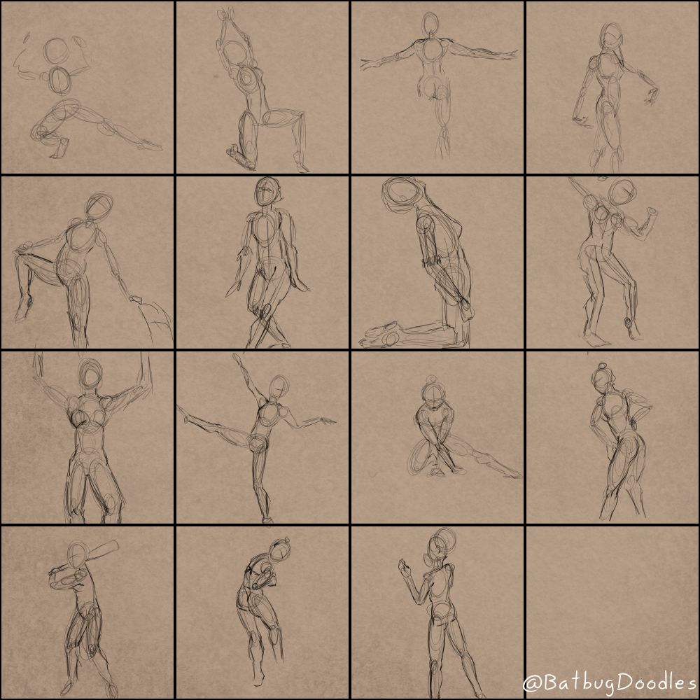 2 minute figure drawings