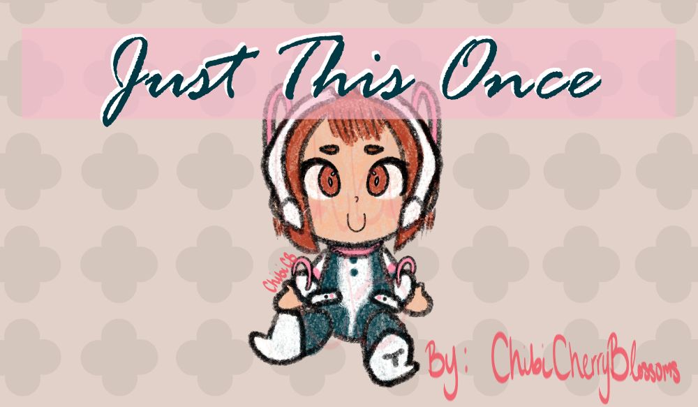 Just This Once by ChibiCherryBlossoms

There's art of a Uravity plushie. She's chibi-fied and wearing pro-hero accessories, such as her helmet, gauntlets, neck brace, belt, and boots.