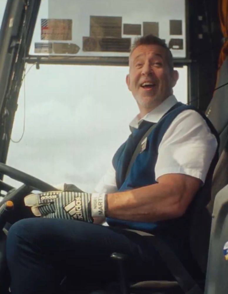 Big Nige. See how happy he is? 