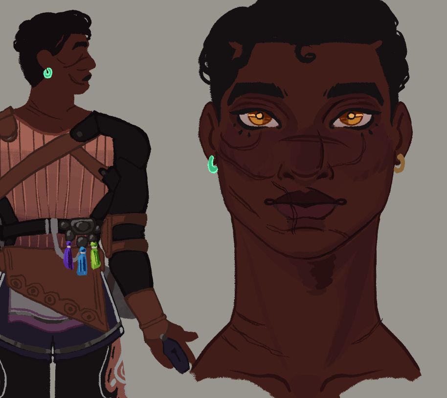 WIP of Oeneus, an OC of mine