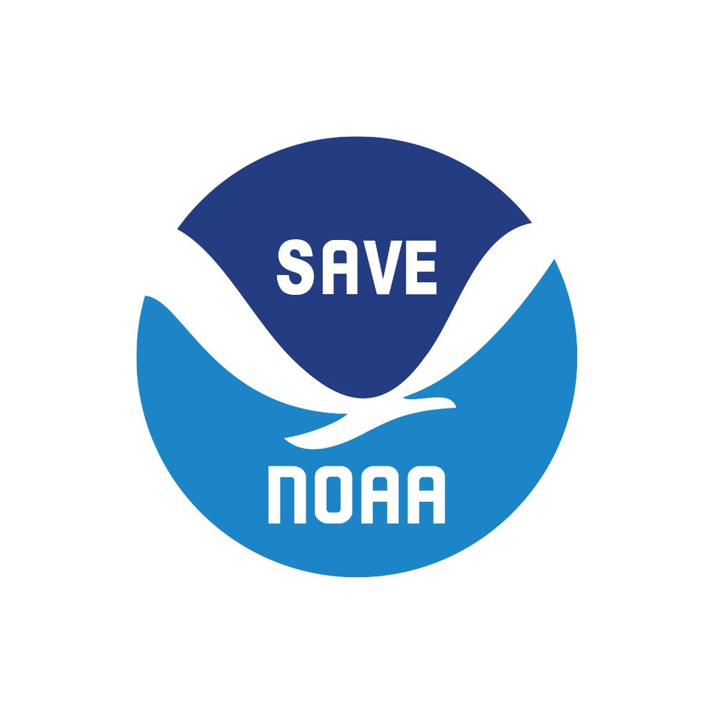 On a white background, the traditional NOAA logo reads "Save NOAA."
