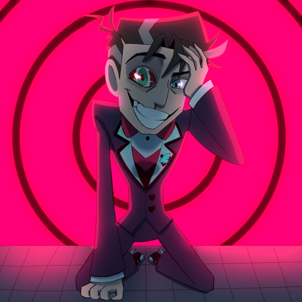 Fanart of vox as his human self from hazbin hotel 