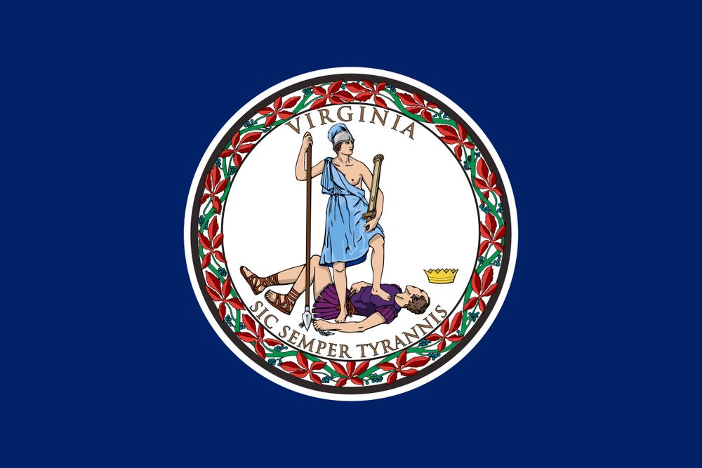 Virginia's state motto is "sic semper tyrannis" meaning "thus always to tyrants"