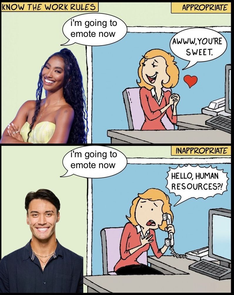 taylor doing a heart vs zach emoting