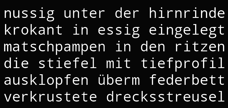 screenshot vom gedicht formatiert in monospace, sodass jeder vers exakt gleich lang ist, weil sie alle dieselbe zeichenanzahl haben.