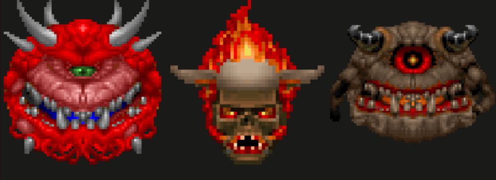 3 of the most common floating enemies from Doom