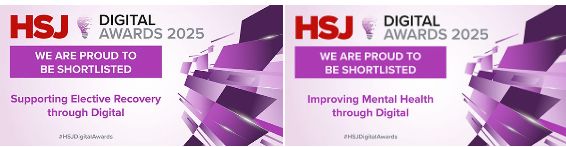 HSJ Digital Awards Banners "Proud to be shortlisted"
