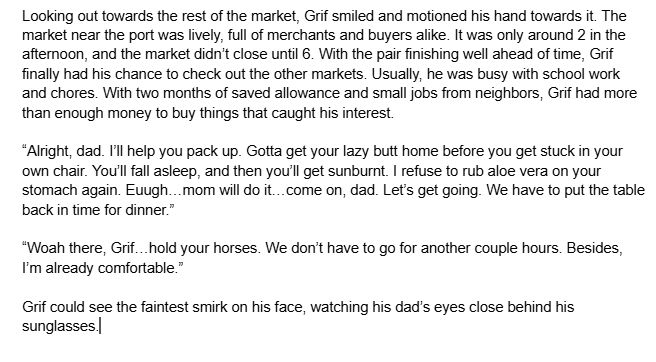 The new version of an excerpt from chapter one of Scraps of Hope.