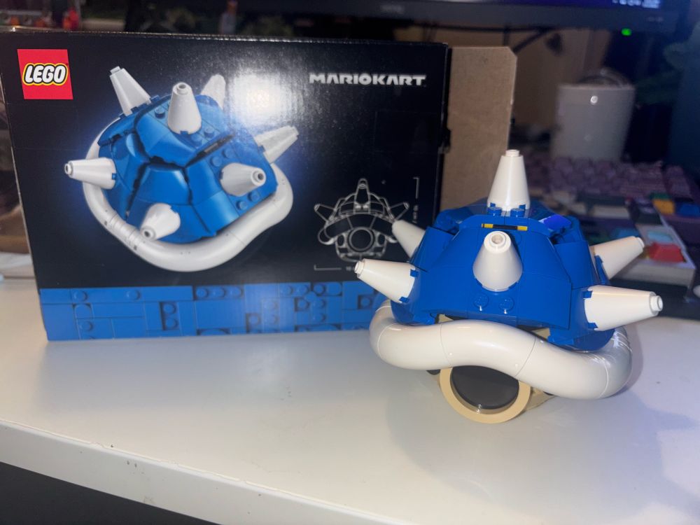 Lego blue shell from Mario Kart