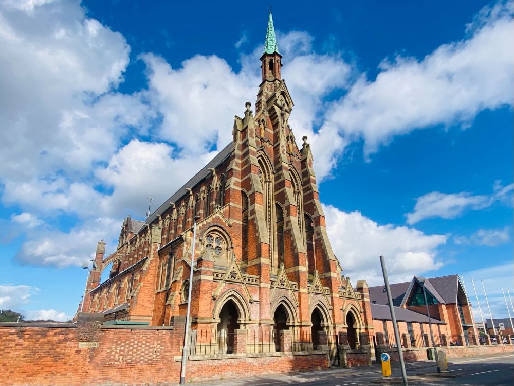 Gorton Monastery, I couldn’t find a good photo taken from the train sticking up in the air