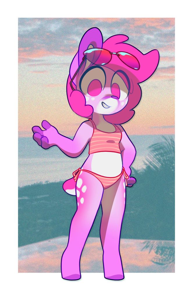 dawndeer in her bikini swimsuit, a single art from the set posted earlier.