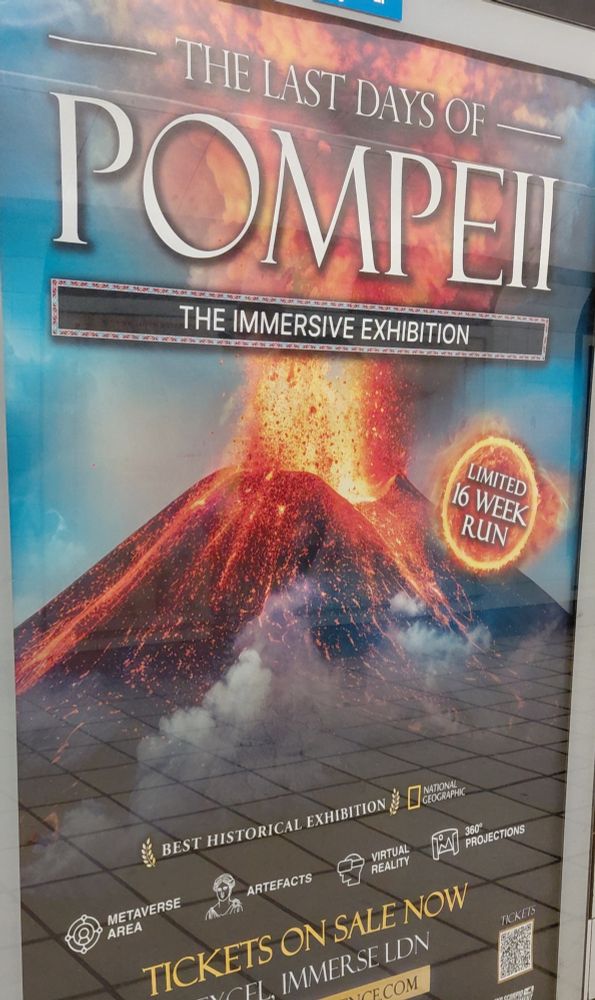 Poster for "The Last Days of Pompeii, The Immersive Exhibition."