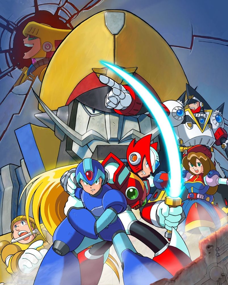 The box art for mega Man X4.