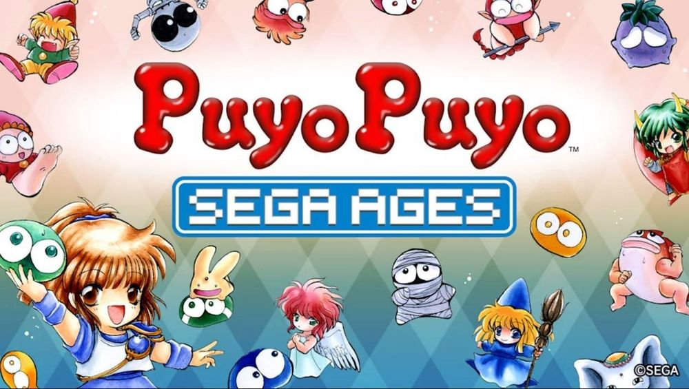 The splash art for Puyo Puyo Sega ages.