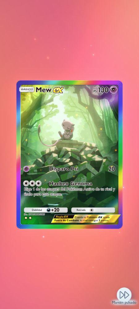 Carta de Pokémon d'en Mew ex