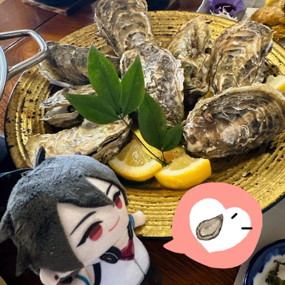 焼き牡蠣とゆめパペ